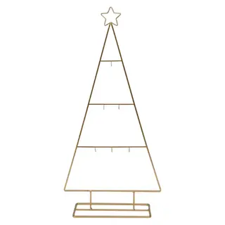 Kerstboom tafeldecoratie Metaal 28x60cm Goud