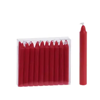 Kerstboomkaarsjes 10,5 cm - Rood