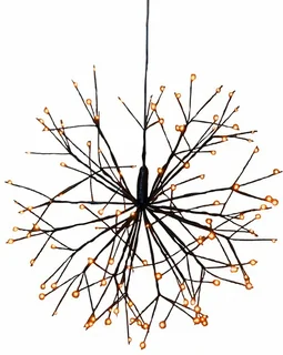 Kerstverlichting lichtbol Ø30cm - 63 LEDlampjes Flash Klassiek Wit - afbeelding 1