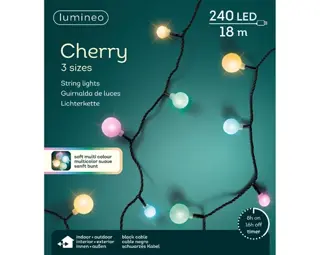 Led Cherry Lights - Lumineo - 240 lampjes Soft multi colour