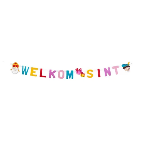 Letterslinger 'Welkom Sint' 150cm