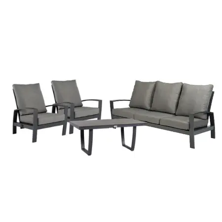 Loungeset Valencia 5-zits (5-delig) - Tierra Outdoor - Charcoal