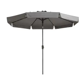 Madison Flores Luxe Stokparasol Rond Ø300cm - Lichgrijs
