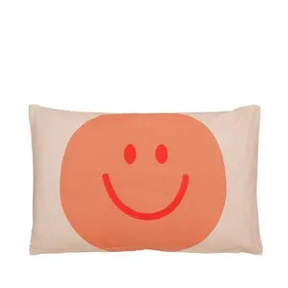 Mica Decorations Kussen smiley roest - 55x35cm