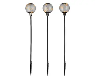 Micro LED bal plastic steady buiten D10h60cm - set van 3 - afbeelding 1