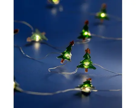 Micro LED draadverlichting kerstman/sneeuwpop/kerstboom warm wit (assorti) - afbeelding 4