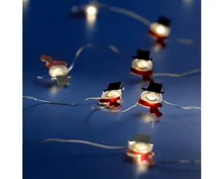 Micro LED draadverlichting kerstman/sneeuwpop/kerstboom warm wit (assorti) - afbeelding 5