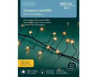 Microled Compact Twinkle - 480 LED lampjes klassiek warm - afbeelding 2