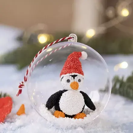 Mini Hobbyset Boetseren Kerstbal Pinguïn - afbeelding 2