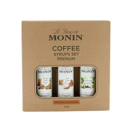 Monin Mini Koffie Siropen Set 3 x 5cl - afbeelding 1