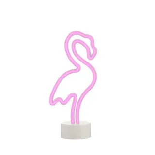 Neonlight Flamingo Roze H29.5cm op batterijen