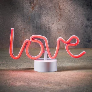 Neonlight Love Rood H28cm op batterijen