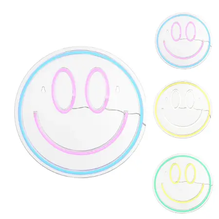 Neonlight Smiley Ø33cm (assorti)