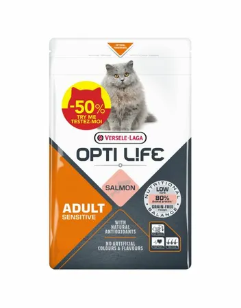 Opti Life - Kattenvoer Sensitive Zalm 1kg - Actie 500g Gratis