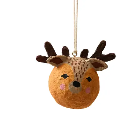 Ornament Hert 9x6x8cm Bruin - afbeelding 1