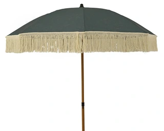 Outdoor Living Parasol 180 cm - Groen met Rozenprint