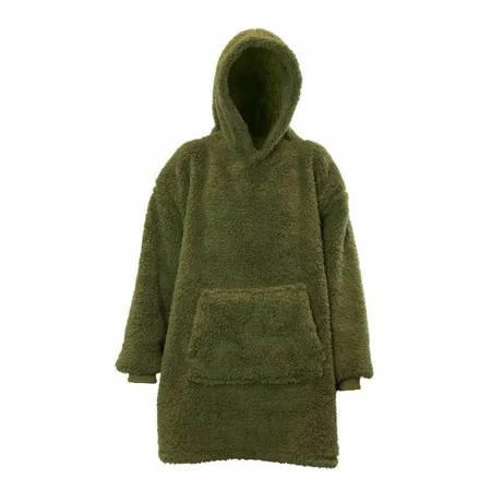 Oversized Teddy Hoodie Winter Green