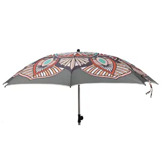Parasol Ø200cm Mandala Print Grijs