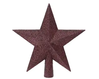 Piek Kunststof Ster Glitter - Donker mauve