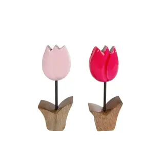 Sculptuur Bloem 18x7x3cm Roze (assorti)