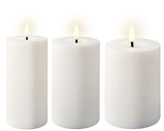 Set van 3 Ledkaarsen Wit Usb Oplaadbaar