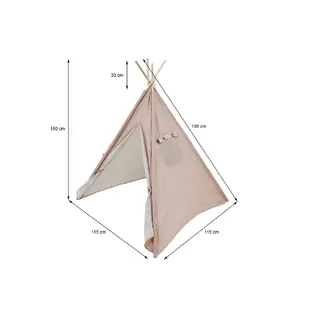 Speeltent Tipitent Kinderen 103x103x160cm - Roze - afbeelding 4