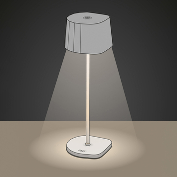 Tafellamp Capri Draadloos USB - Terracotta - afbeelding 3