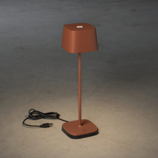 Tafellamp Capri Draadloos USB - Terracotta - afbeelding 5
