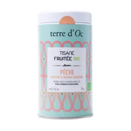 Terre d'Oc Bio Kruidenthee Peach, Verbena, Orange - 70g  - afbeelding 1