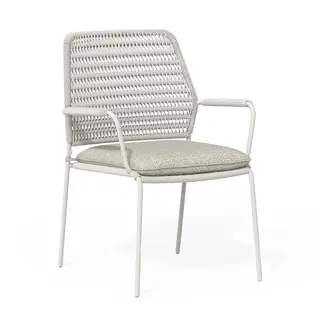 Tierra Outdoor - David Dining Tuinstoel Stapelbaar - Creme White
