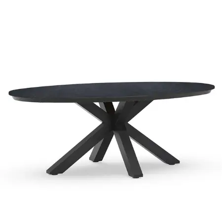 Oblong Dining Table Trespa Graphite 200 X 110 Cm Charcoal