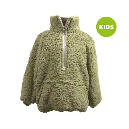 Unique Living Willow trui met rits voor kinderen (4-6 jaar) in Tea Green