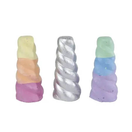 Unicorn Hoorn Stoepkrijt 3stuks 8cm