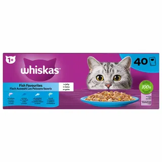 Whiskas - Kattenvoer Selectie In Gelei Maaltijdzakjes Multipack Vis 40x85g - afbeelding 3