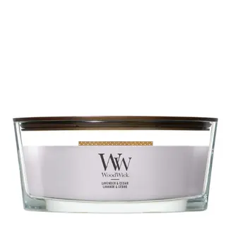 WoodWick kaars Lavender & Cedar Ellipse