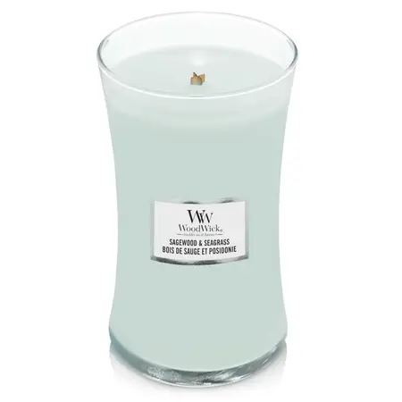 WoodWick Kaars Sagewood & Seagrass Large - afbeelding 2