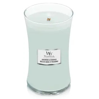 WoodWick Kaars Sagewood & Seagrass Large - afbeelding 2