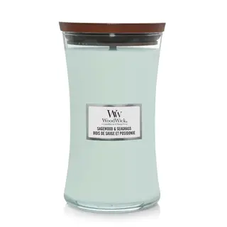 WoodWick Kaars Sagewood & Seagrass Large - afbeelding 1