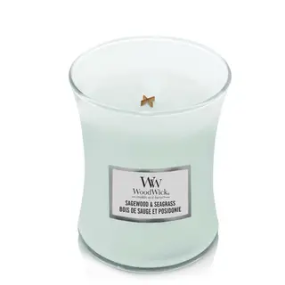 WoodWick Kaars Sagewood & Seagrass Medium - afbeelding 2