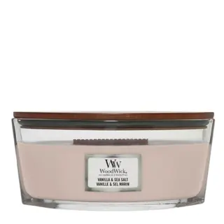 WoodWick kaars Vanilla & Sea Salt Ellipse