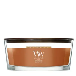 WoodWick Saffron Smoke Ellipse Geurkaars | Houten Lont