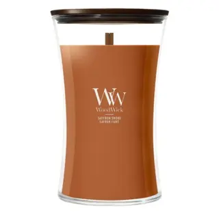 WoodWick Saffron Smoke Large Geurkaars | Houten Lont