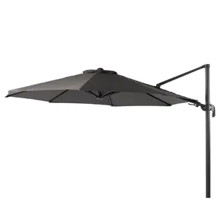 Zweefparasol Banús - Tierra Outdoor - rond 350 cm - Donkergrijs excl. voet