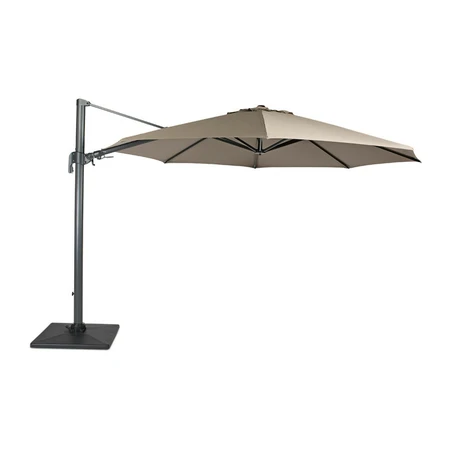 Zweefparasol Duraflex - 350 rond - taupe